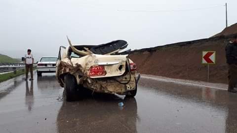 صور .. إصابة خمسة أفراد من أسرة واحدة بحادث في أربيل