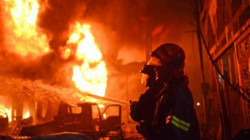 Fire breaks out in a market in Baghdad 
