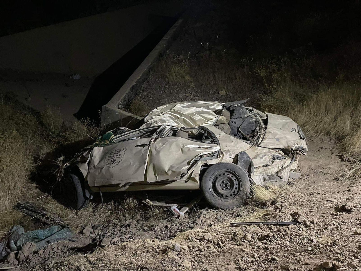 أربيل.. حادث سير مروع يودي بحياة اربعة أشخاص من عائلة واحدة